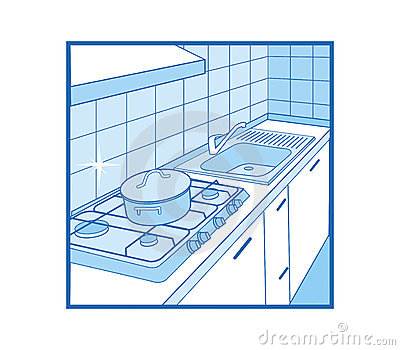 Kitchen Icon Stock Photo.