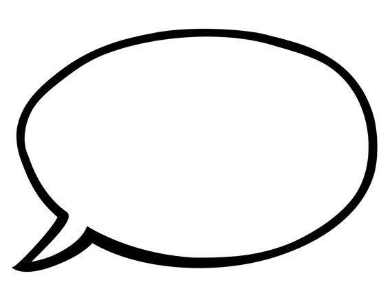 FULL PAGE Blank Speech Bubbles printable.