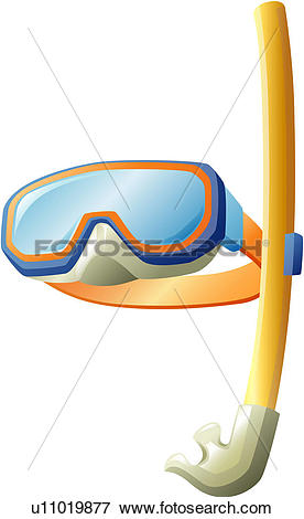 Clip Art of protection, traveling, eyewear, strap, goggles.