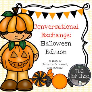 Halloween: Speech Therapy and Social Story with Low Tech AAC.