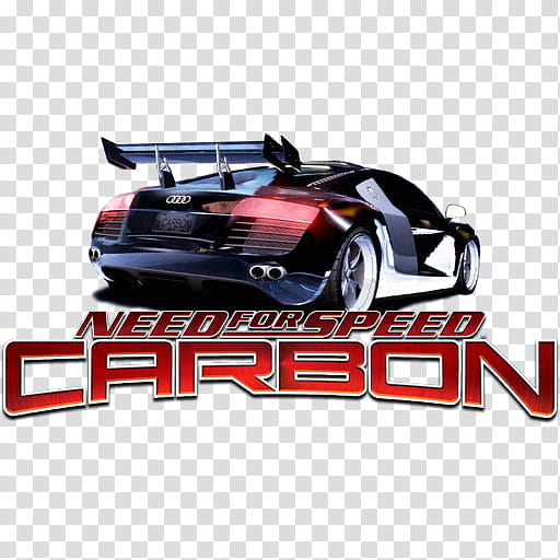 NFS Carbon icon, black Need for Speed Carbon Audi R car.