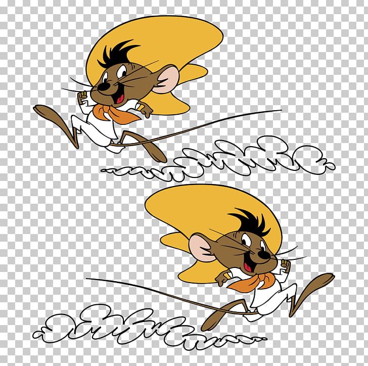 Speedy Gonzales Looney Tunes Animated Cartoon Logo PNG.