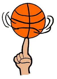 Spinning Basketball Clipart.