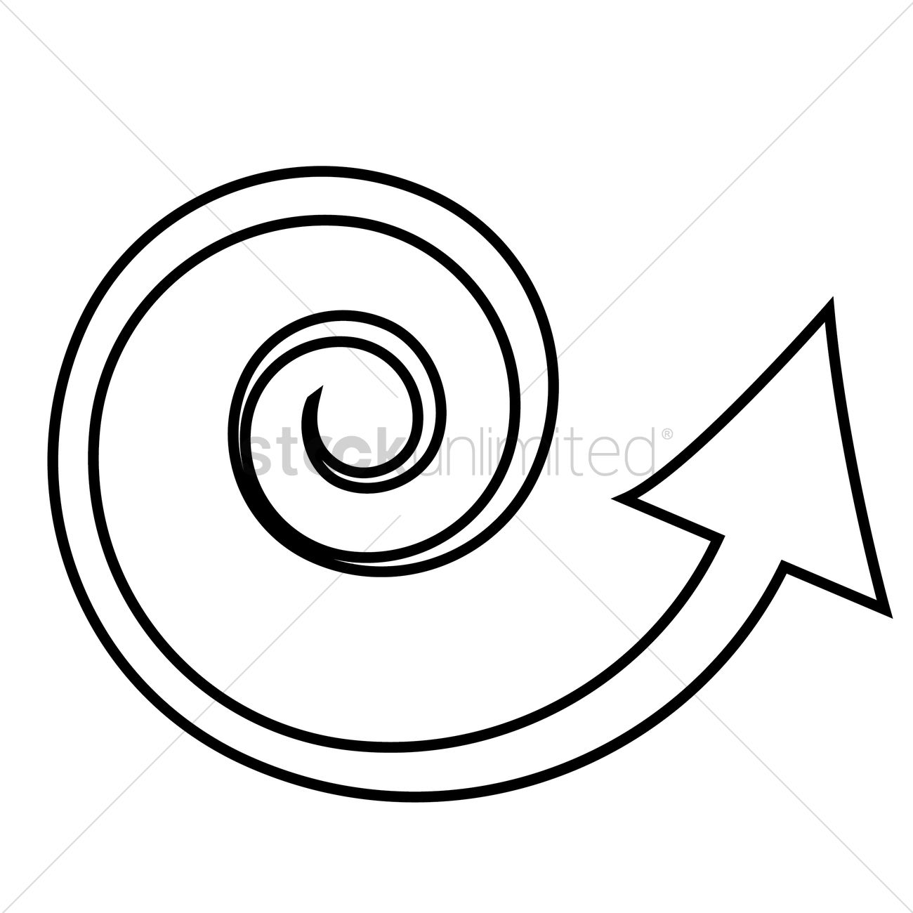 Spiral arrow Vector Image.
