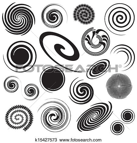 Clipart of Butterfly moving in spiral k14733191.