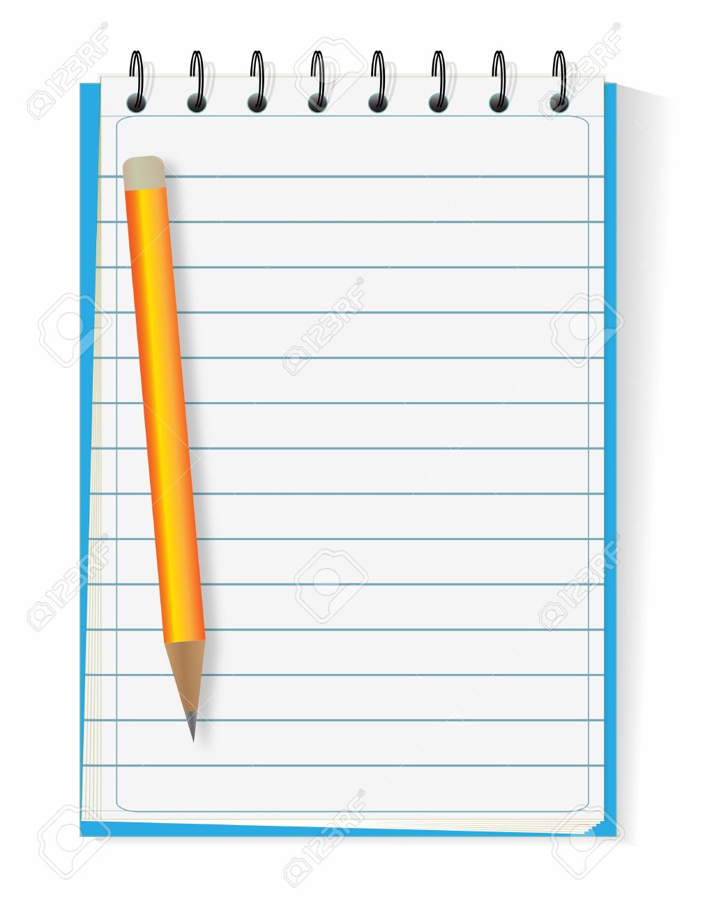 Clipart notebook and pen.