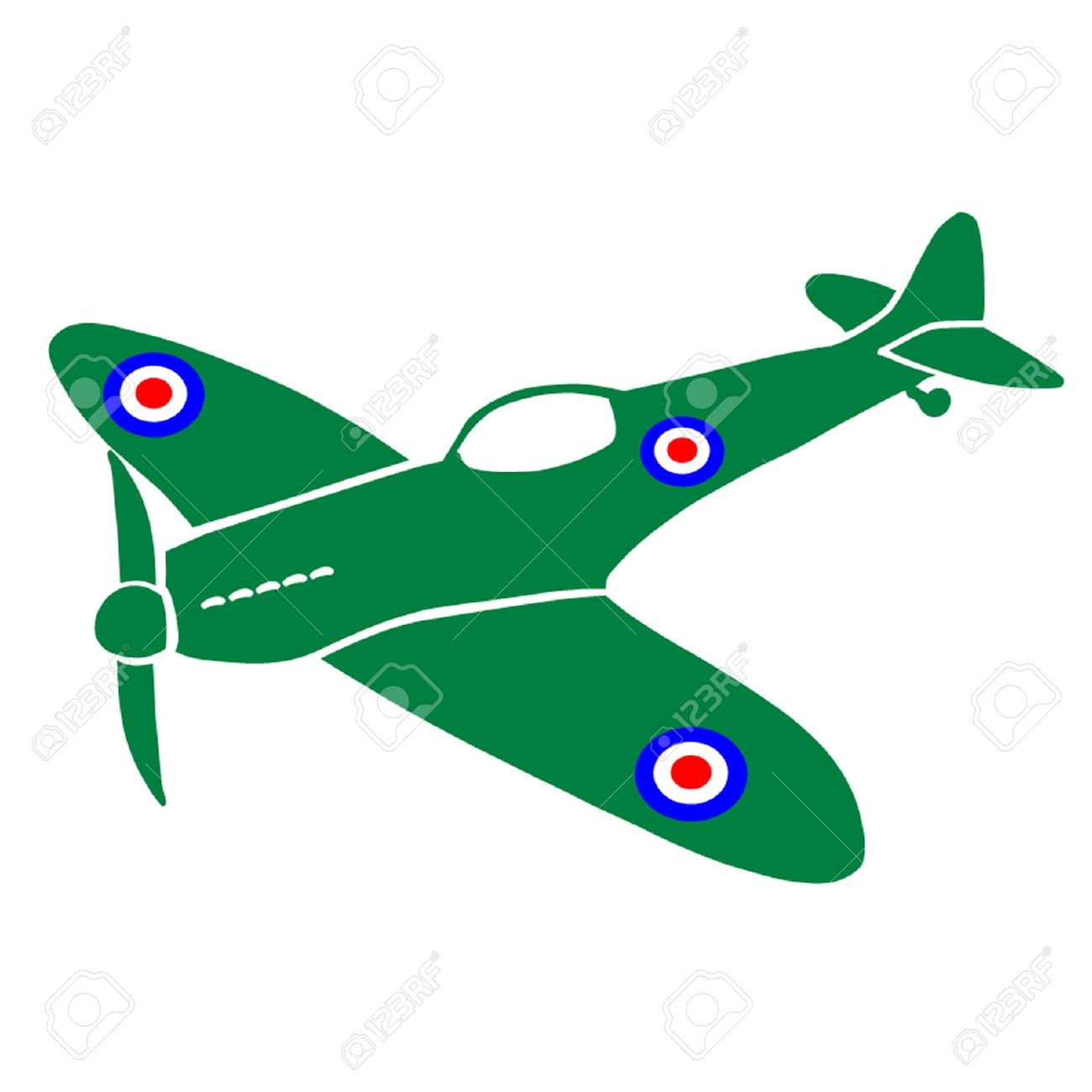 Spitfire plane clipart.