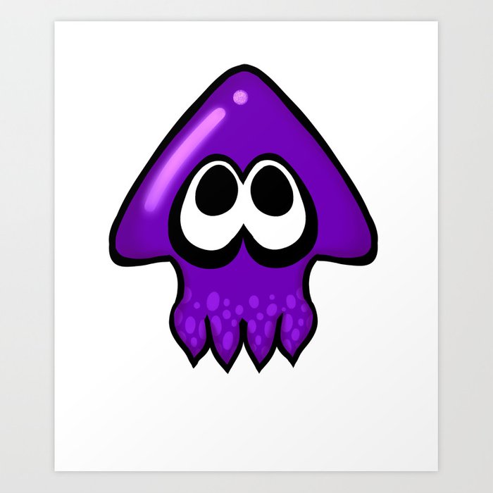 splatoon squid Purple Art Print by kawaiibells.