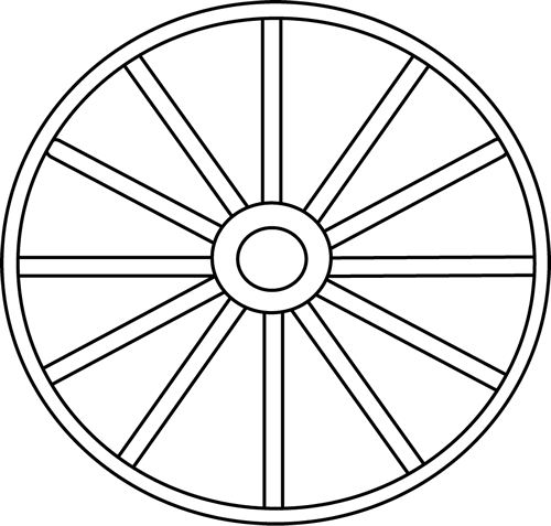 Wheel Clipart Black And White.