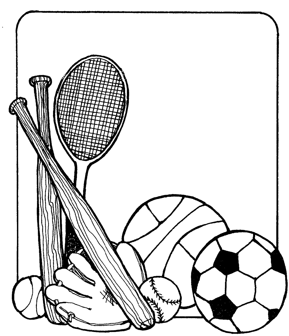Sports Equipment Clipart.