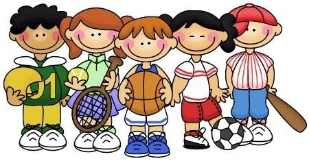 Kids Playing Sports Clipart.