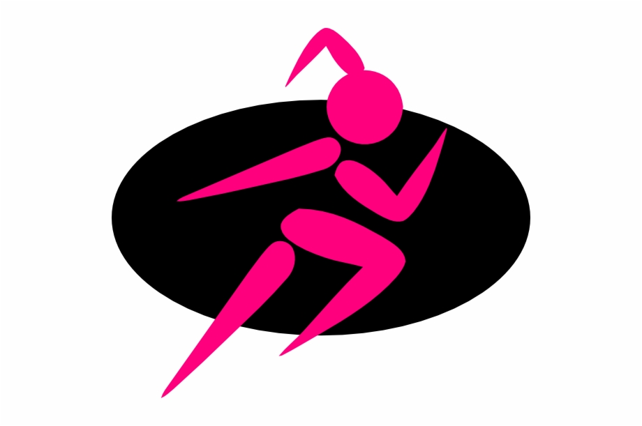 Girl Running Shoes Clipart.