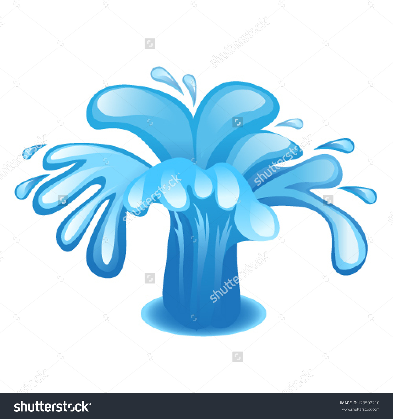 Hd images of fountains with water spouting out clipart.