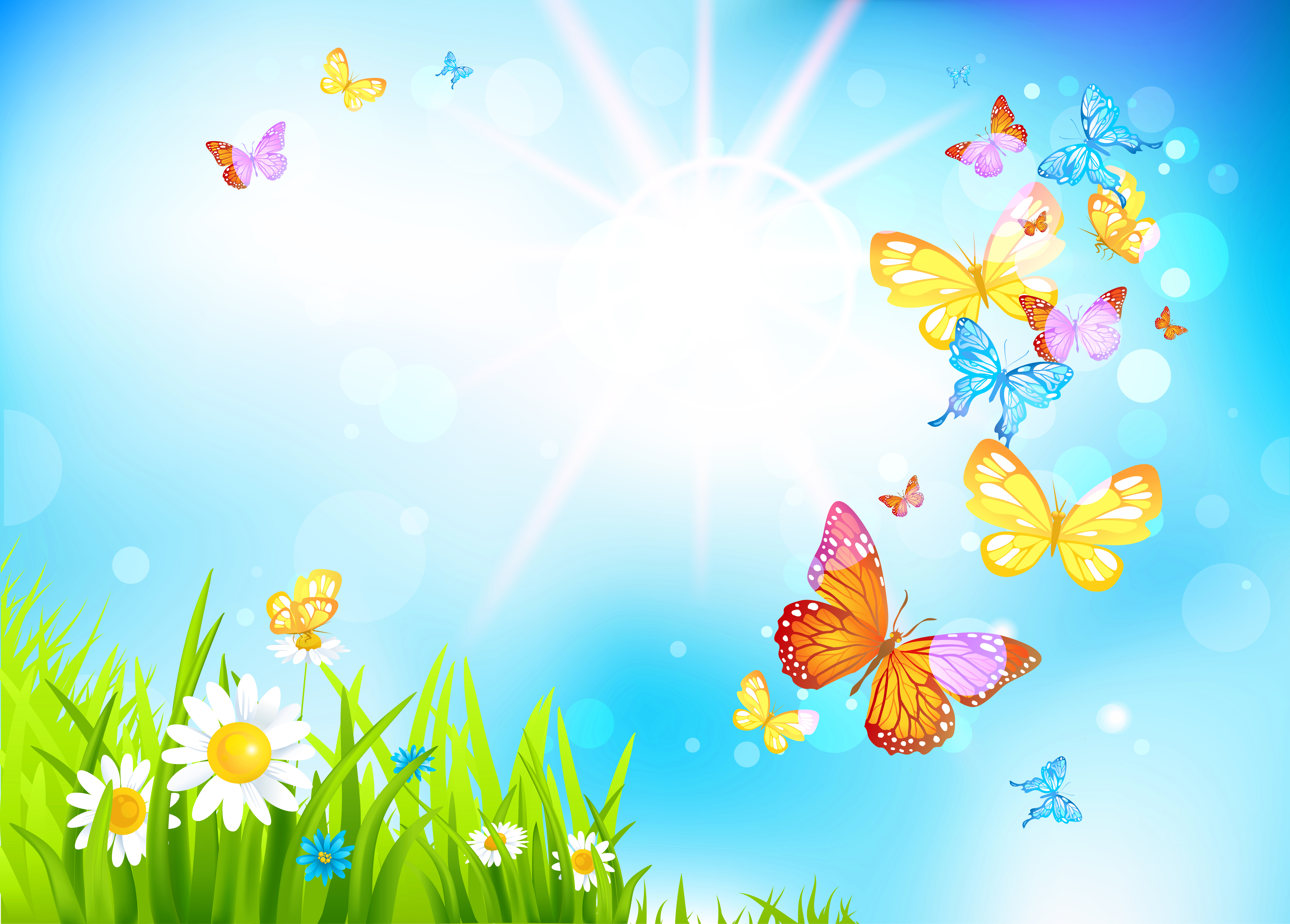 Spring Clipart Background.