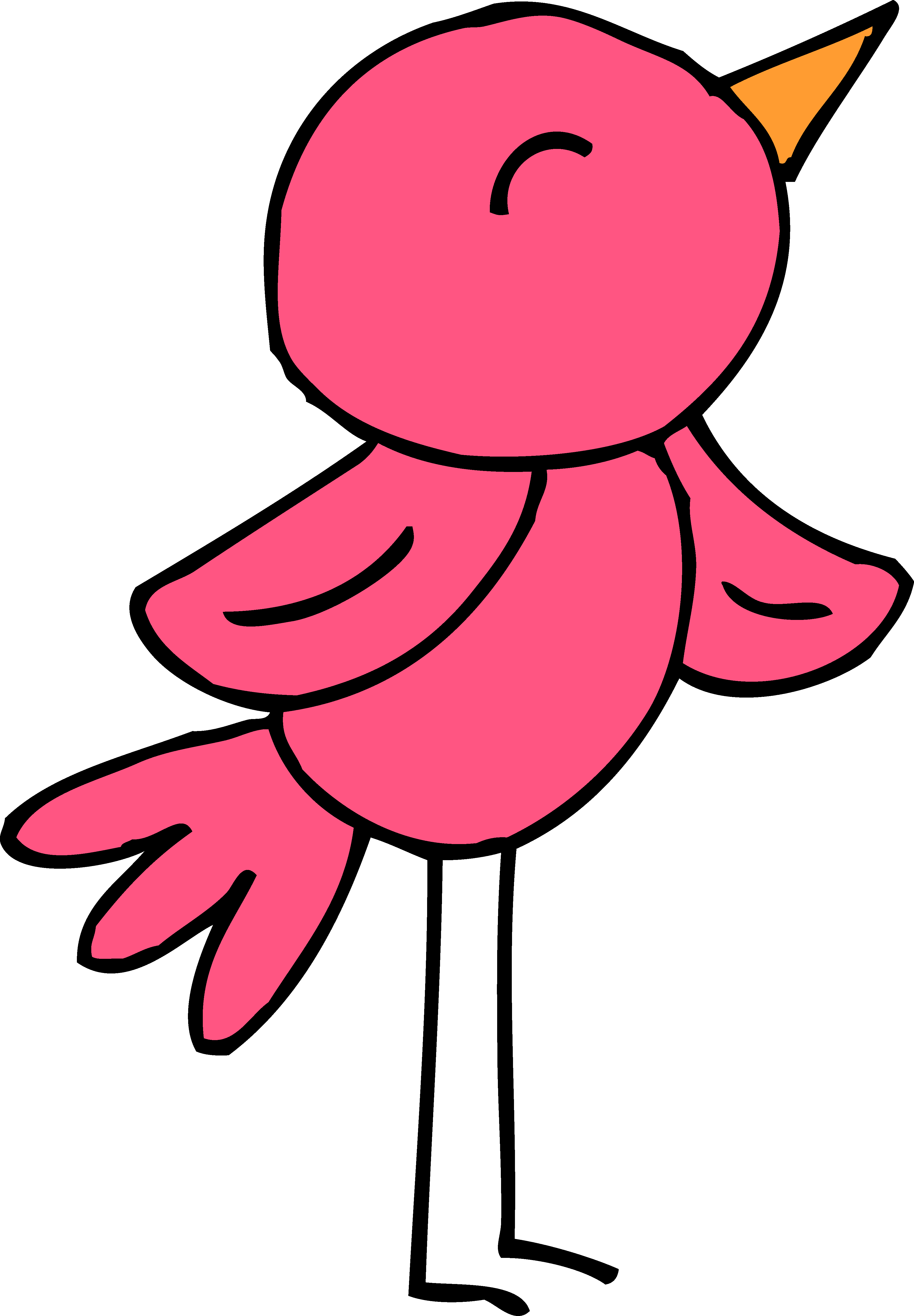 Cute Pink Song Bird.