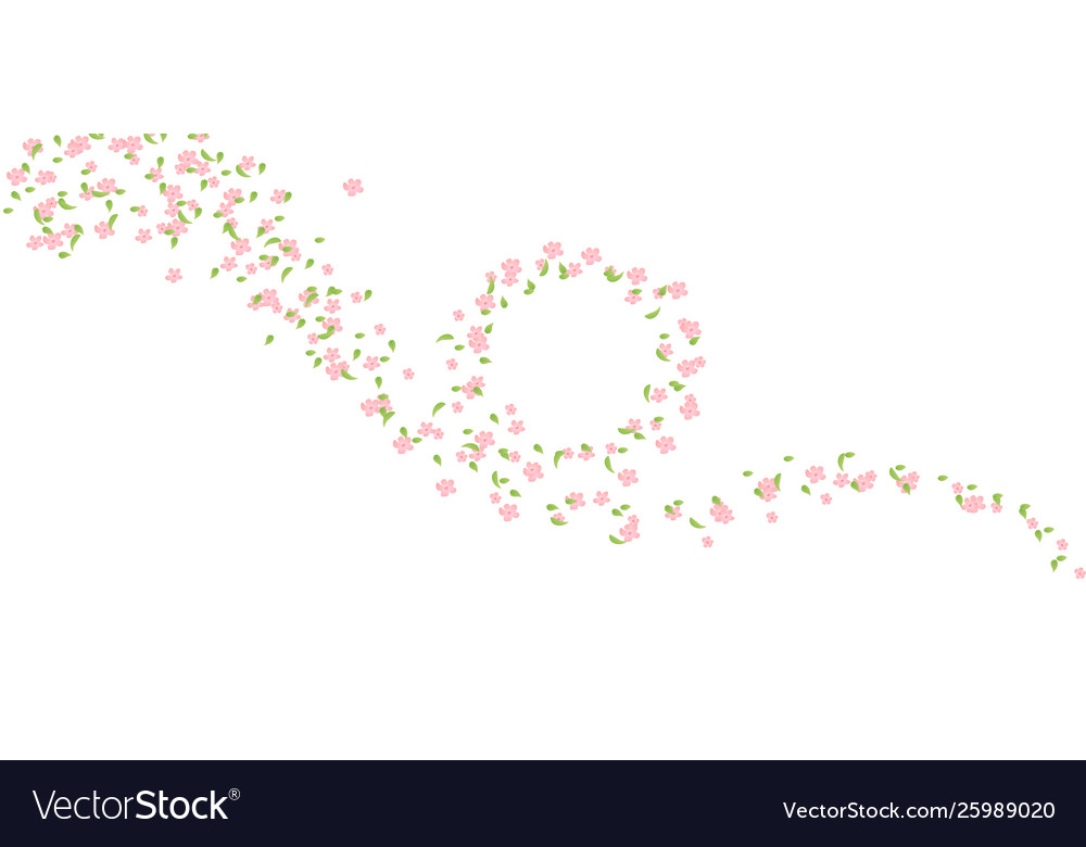Pink cherry blossom clipart spring background.