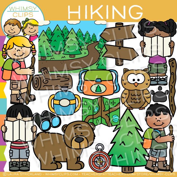 Kids Hiking Clip Art , Images & Illustrations.