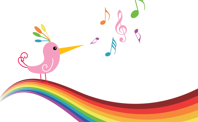 Download HD Rainbow Butterfly Clipart Spring Music Concert.