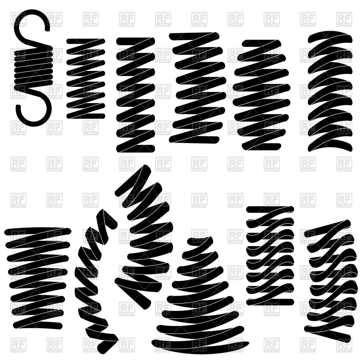 Springs silhouettes Vector Image #70816.