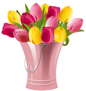 Spring Tulips Clipart.