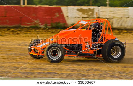 Sprint Cars Stock Images, Royalty.