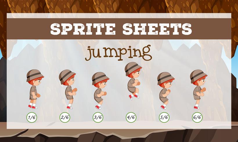 Sprite sheet jumping template.