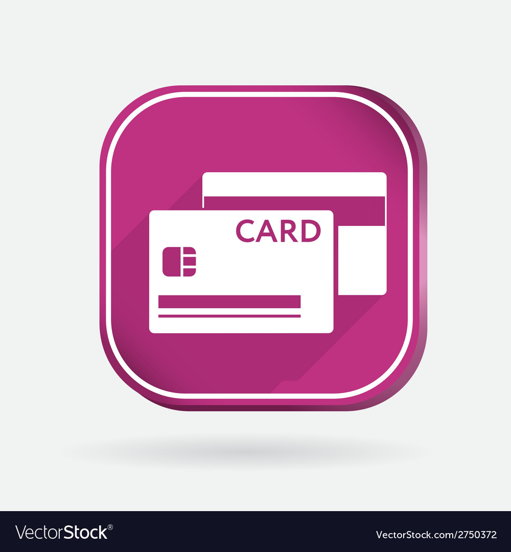 Credit card Color square icon.