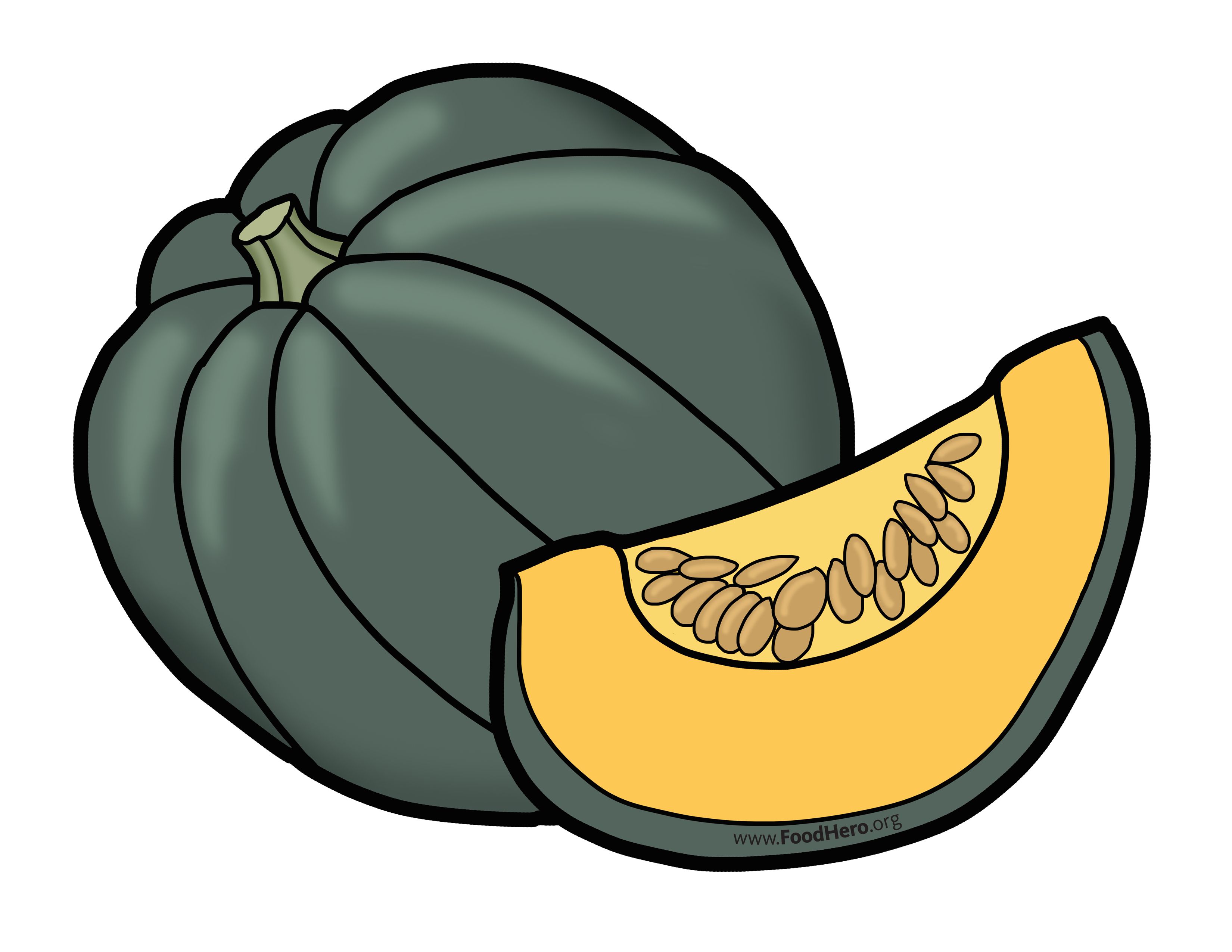 Illustration found at foodhero.org. #schoolart #acornsquash.