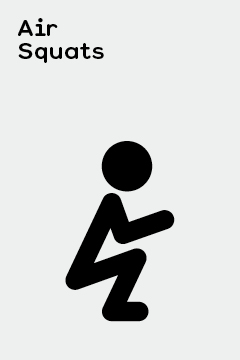 Air Squat Exercise Clip Art.