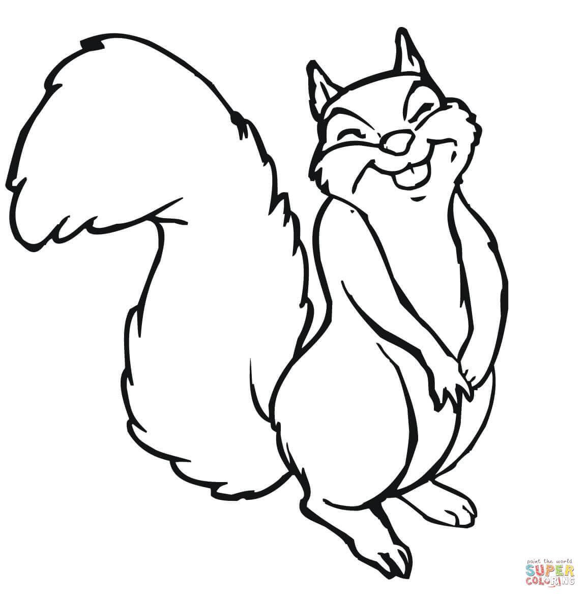 Squirrels coloring pages.