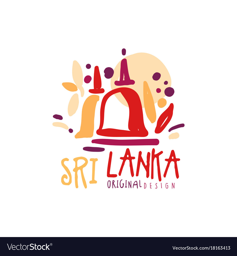 Travel to sri lanka logo or label design.