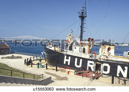 Stock Photo of Port Huron, MI, Lake Huron, Michigan, Huron.