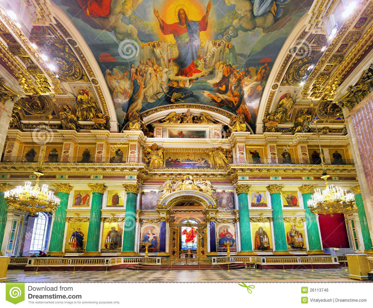 Saint Isaacs Cathedral In St Petersburg Royalty Free Stock Image.