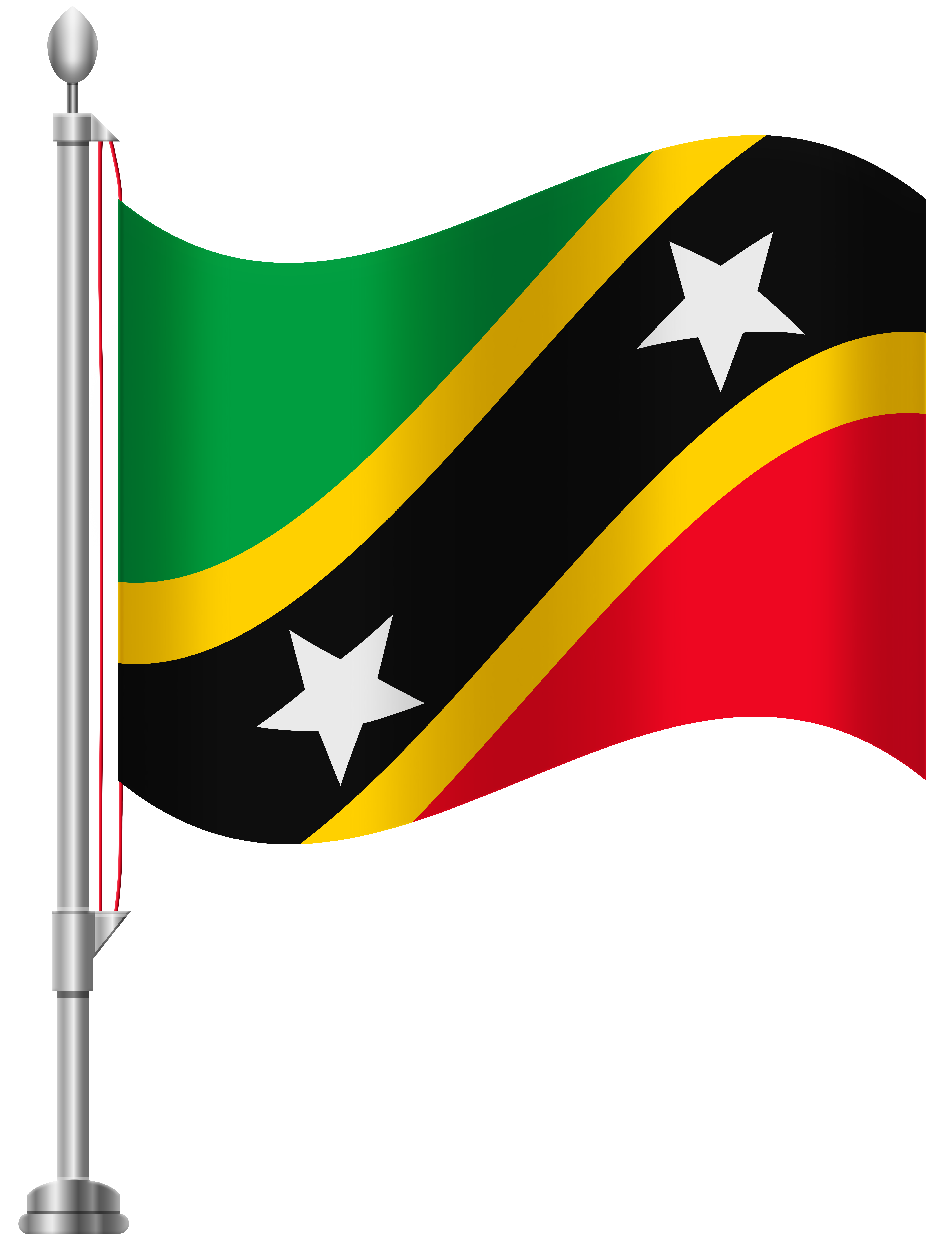 St Kitts and Nevis Flag PNG Clip Art.