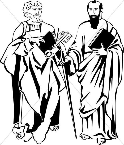 St. Peter and St. Paul in Black and White.