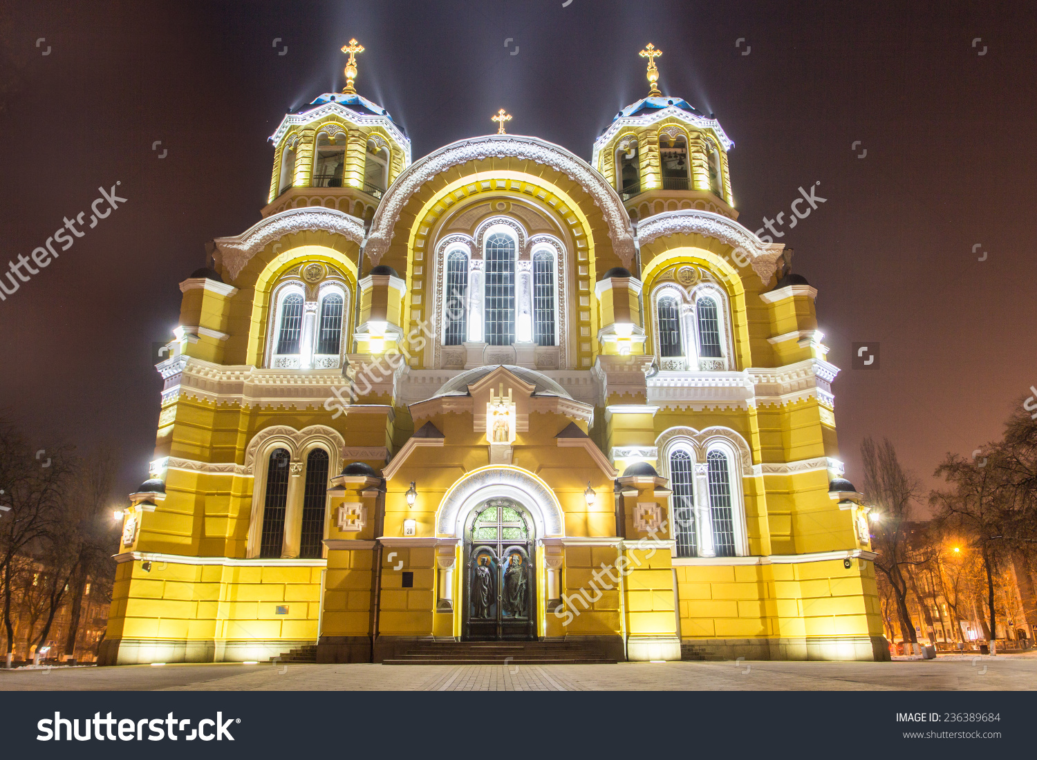 St Vladimir Cathedral Or Volodymyrsky Cathedral Stock Photo.