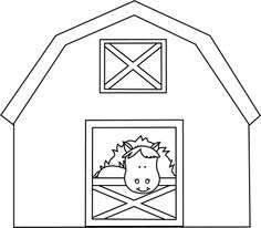 Horse Stable Clipart Black And White.