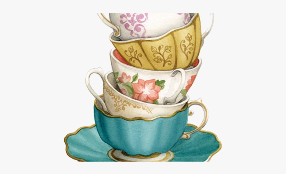 Tea Cup Clipart Stack Dish.