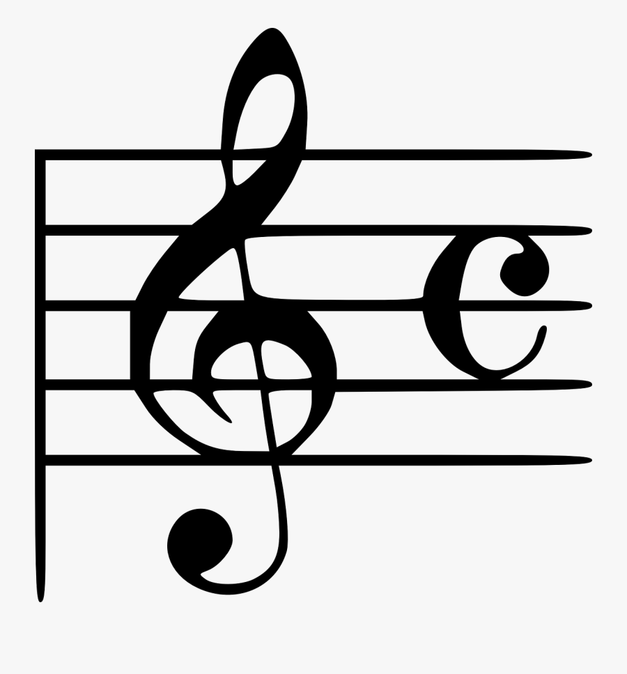 Transparent Music Notes On Staff Clipart.