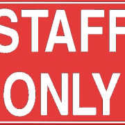 Staff Only Sign PNG Clipart.
