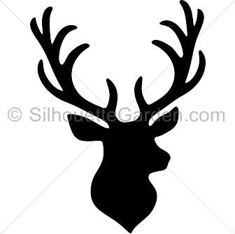 Deer Head Silhouette Clipart.