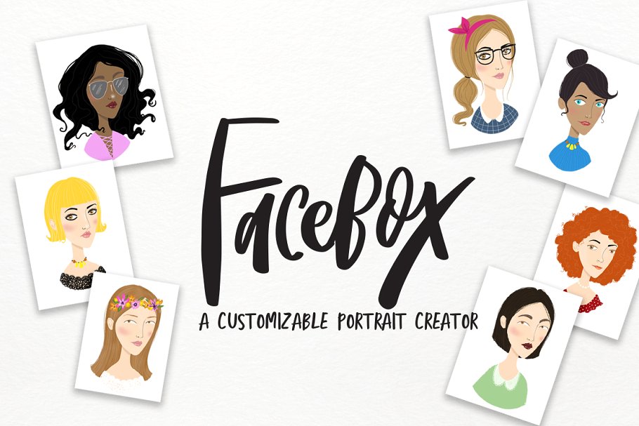 FaceBox Portrait Creator ~ Illustrations ~ Creative Market.