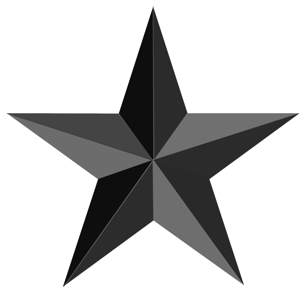 Black Star Png Clipart Image.