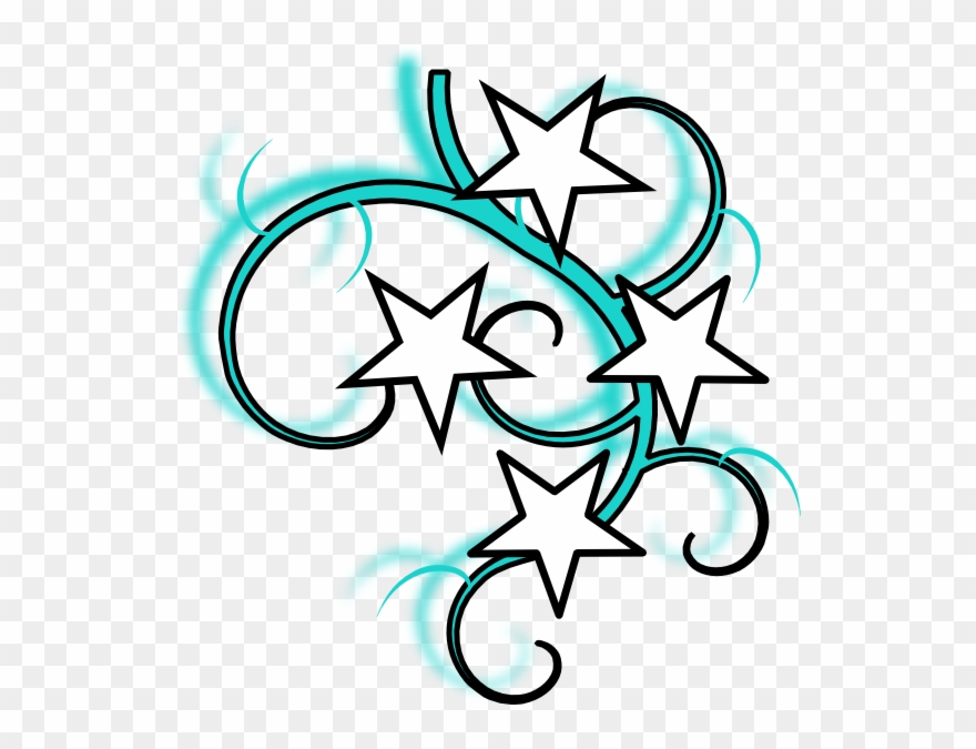 Star Clip Art Swirl.
