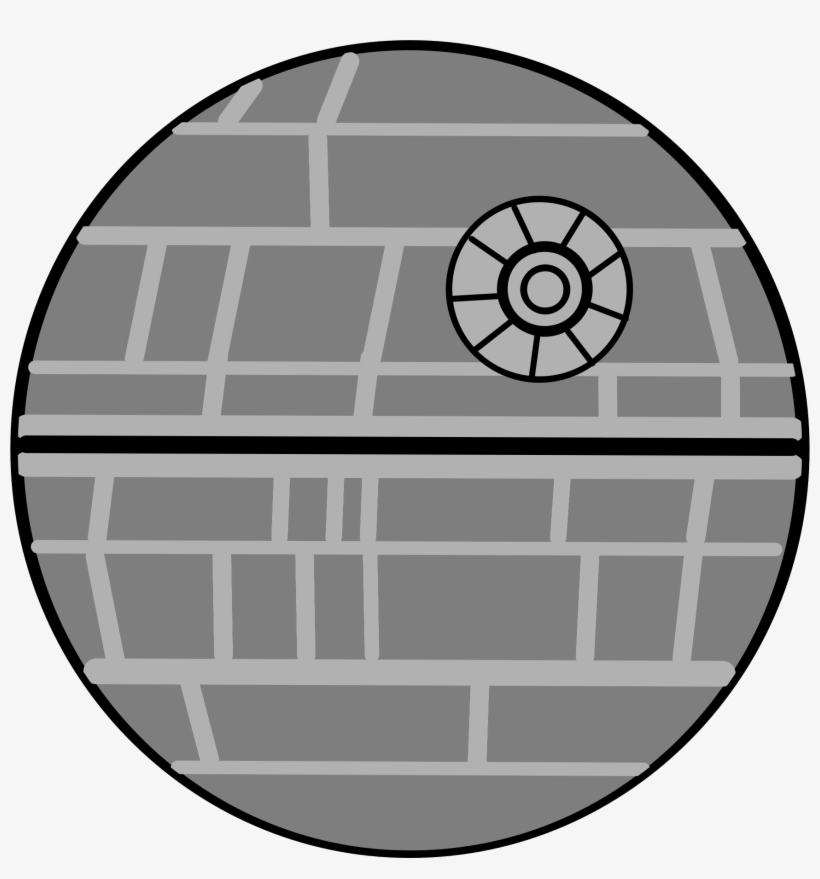 Death Star Banner Black And White Stock.