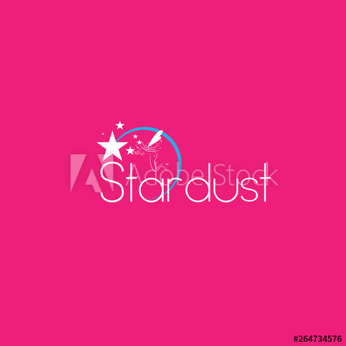 stardust logo with fairy illustration.
