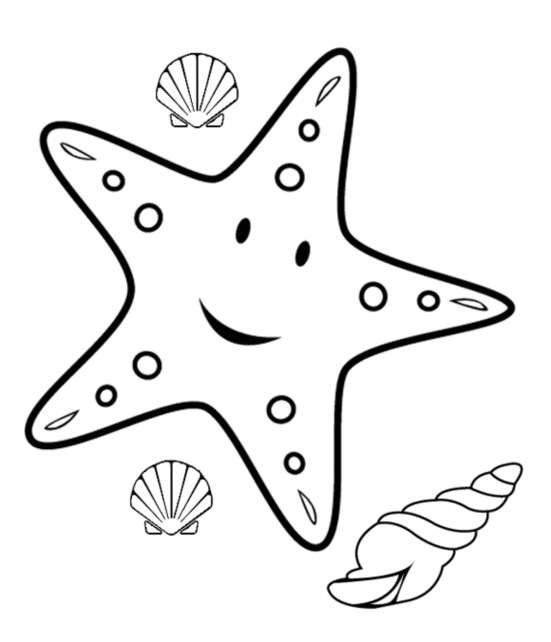 starfish clipart black and white - Clipground