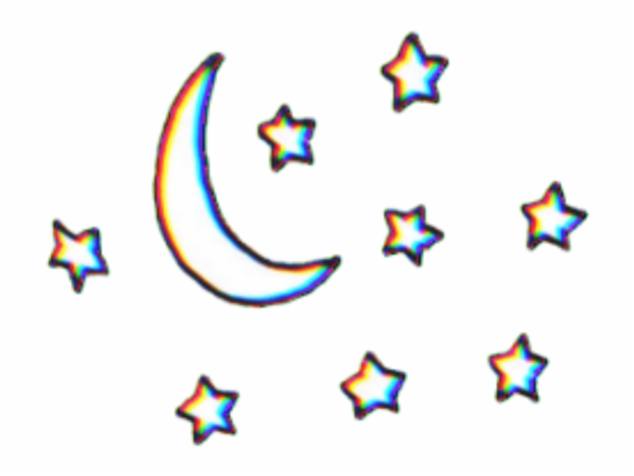 Moon Stars Star Tumblr Glitch Glitchy.