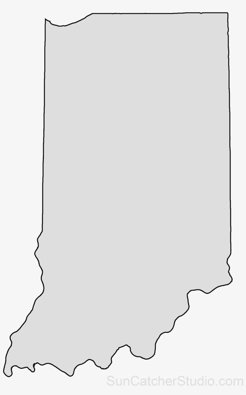 Indiana Map Outline Png Shape State Stencil Clip Art.