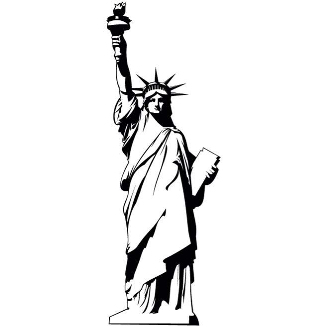 Statue of liberty silhouette clipart kid 3.